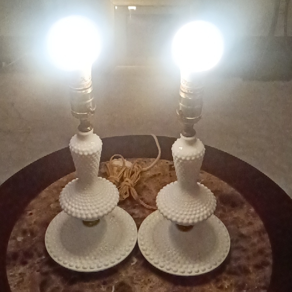 COPY - Vintage Hobnail Lamps